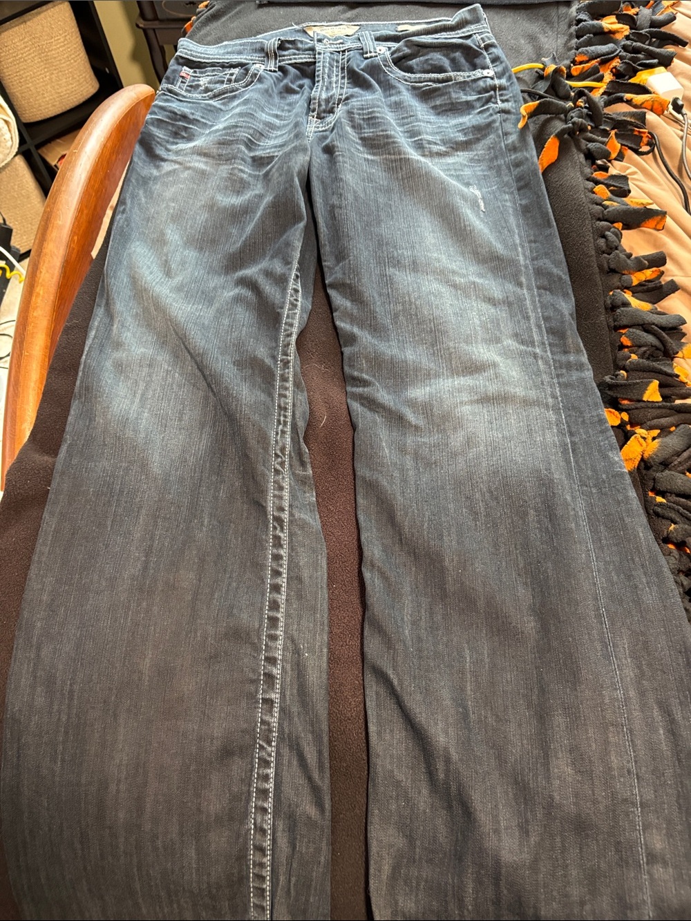 Big Star Men’s Dark Indigo Wide-Leg Jeans